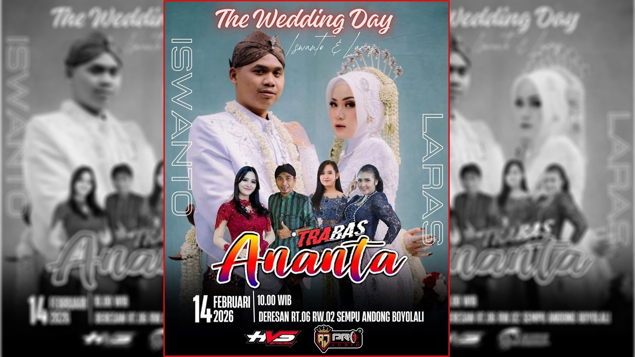 Live Wedding Iswanto & Laras | ANANTA MUSIC | RJ PRO AUDIO | HVS SRAGEN 2 Siang - Sempu, Andong BYL