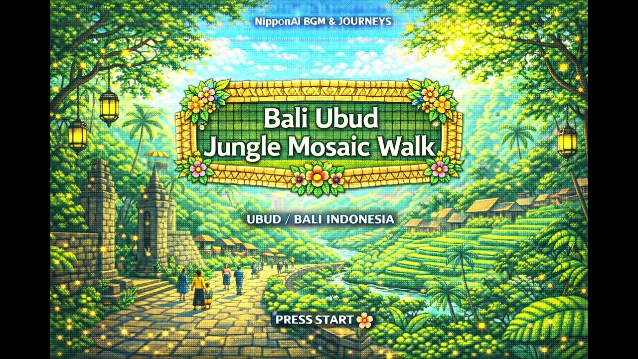 【バリ島レトロゲーム音楽】Bali Ubud Jungle Mosaic Walk