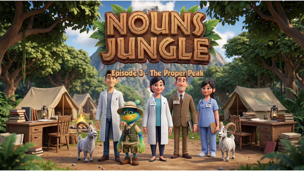 Common and Proper Nouns | Episode 3 (The Proper Peak) | Nouns Jungle | Ed's Adventures