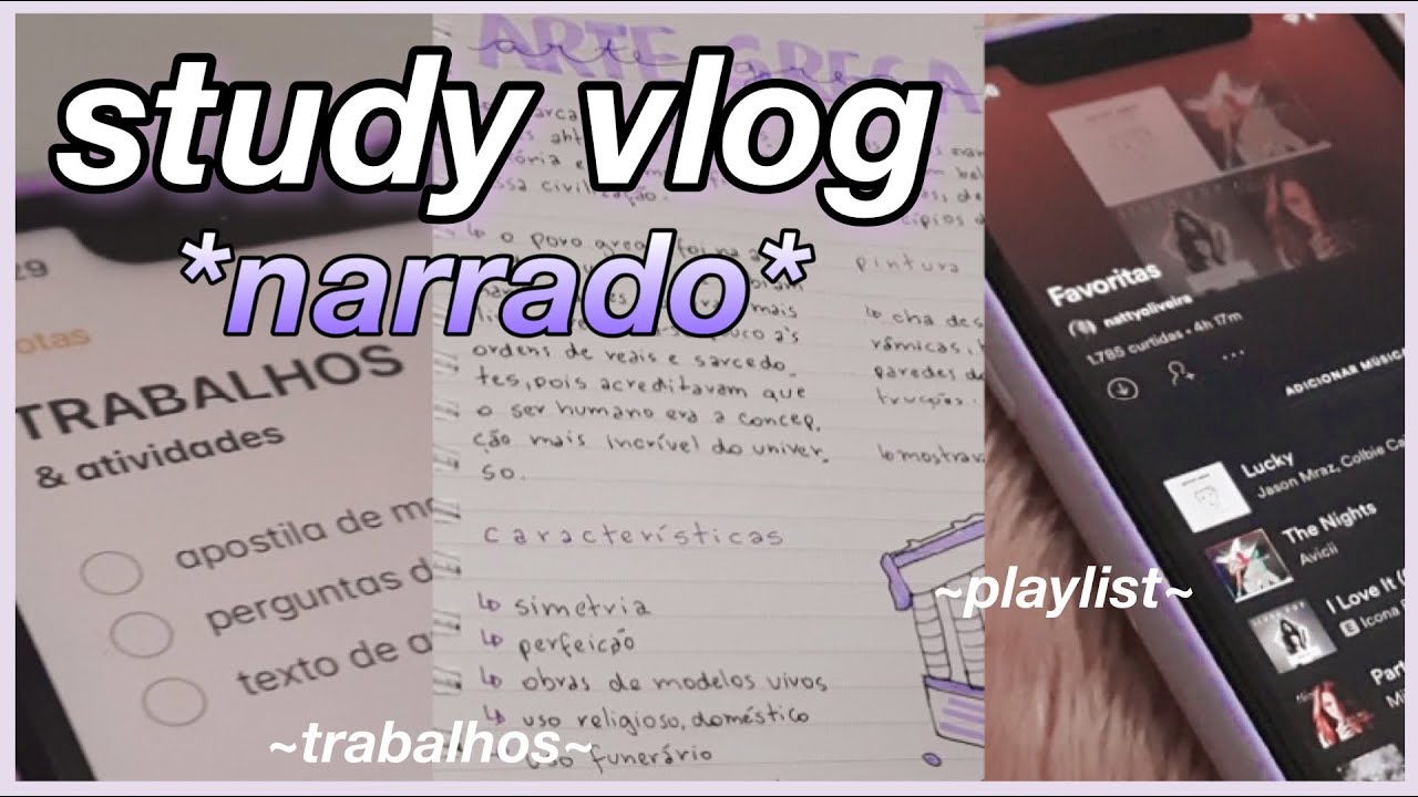 STUDY VLOG NARRADO (a noite) 🌌