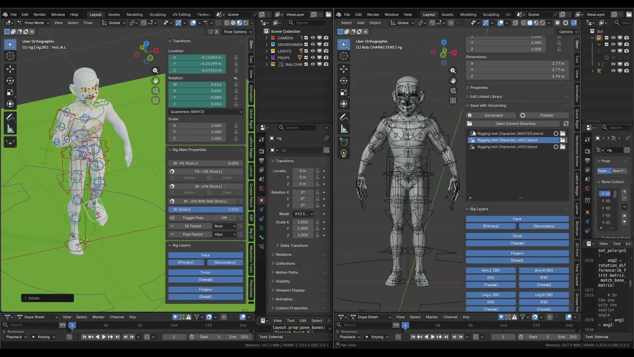 Blender : Lier (Link) un rig et profiter automatiquement des futures mises à jour