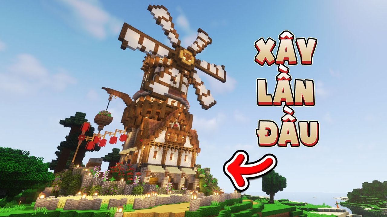Lần Đầu Xây Cối Xay Gió Trong Minecraft Sinh Tồn !