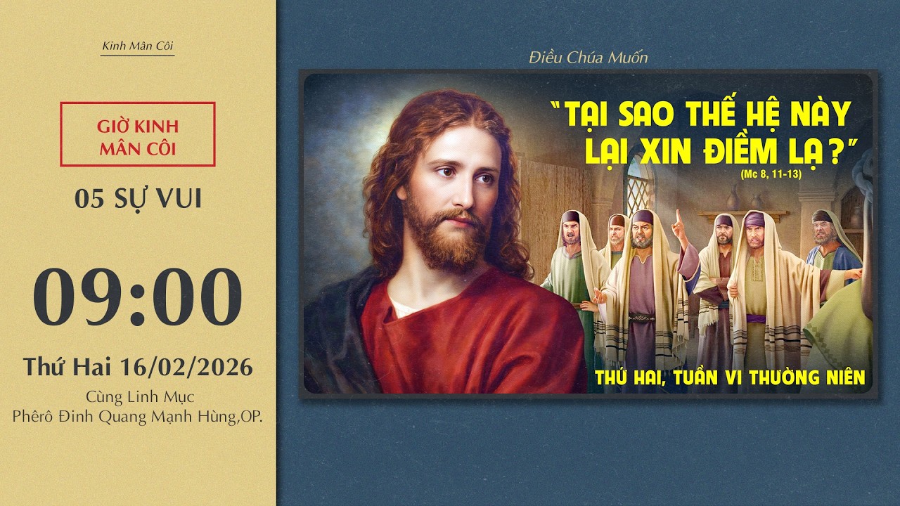 🔴Kinh Mân Côi | 16/02/2026 | 5 Sự Vui - Sáng Thứ Hai Tuần VI Thường Niên.