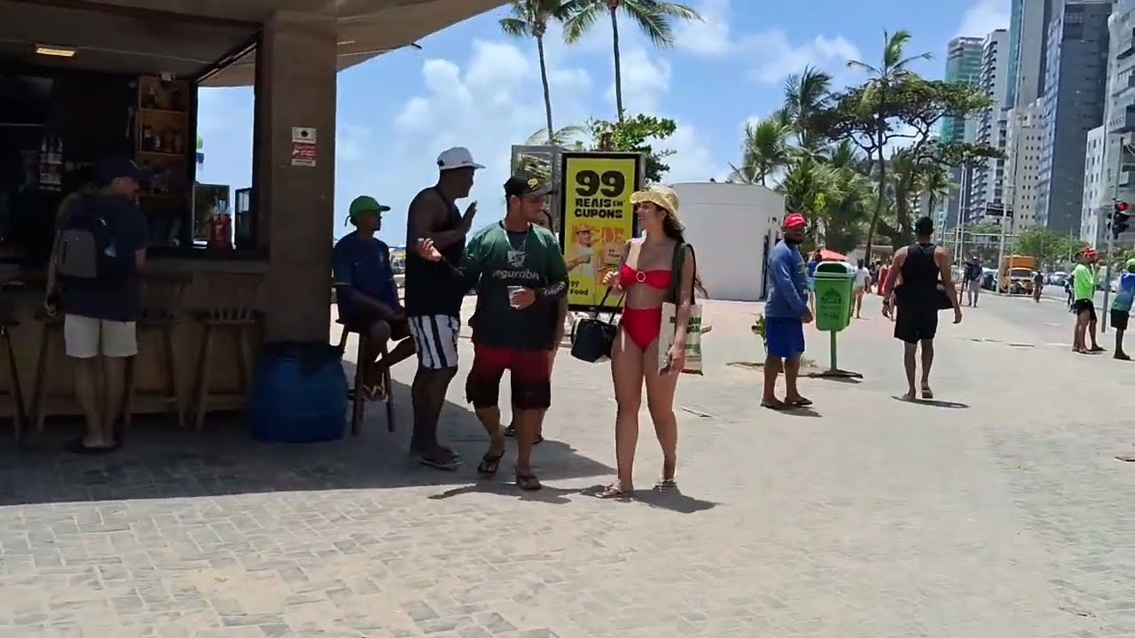 PRAIA BOA VIAGEM RECIFE AGORA DOMINGO 25   12.15 h