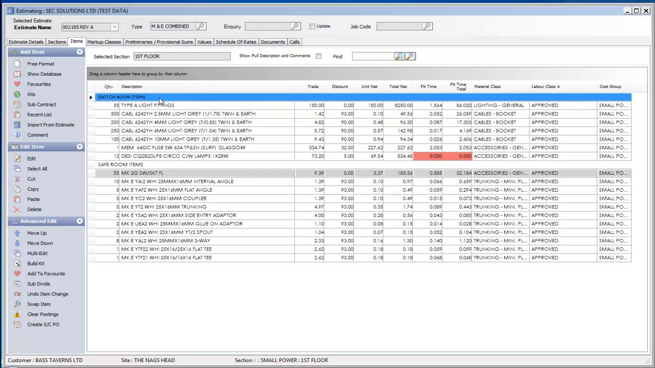 Electrical Estimating Software Cypher1. Part One