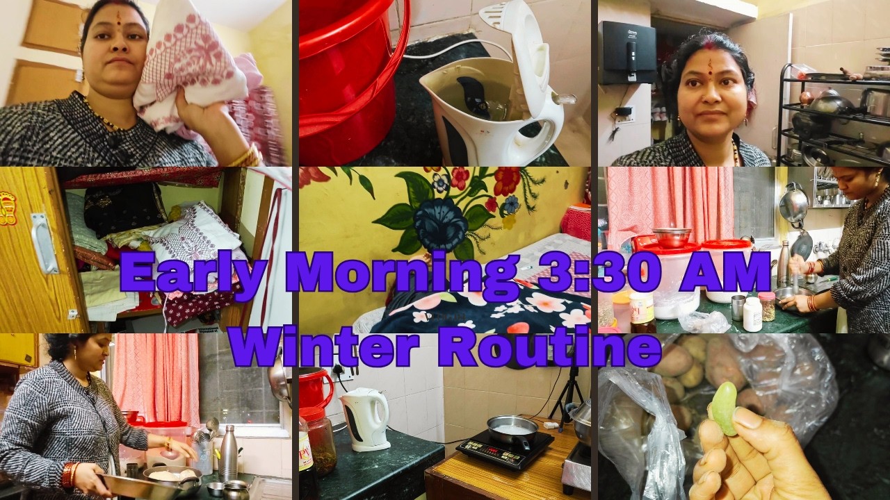 3:30 AM Winter Morning Routine  | Super Productive Housewife Daily Vlog |