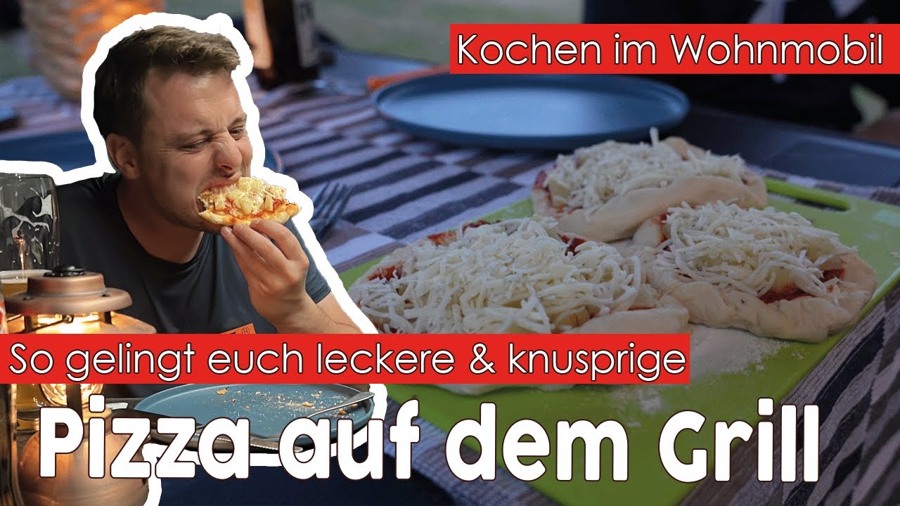LECKERE Pizza vom Grill🍕Knusprig wie in Italien mit Cadac und Pizzastein 🚐Kochen im Wohnmobil
