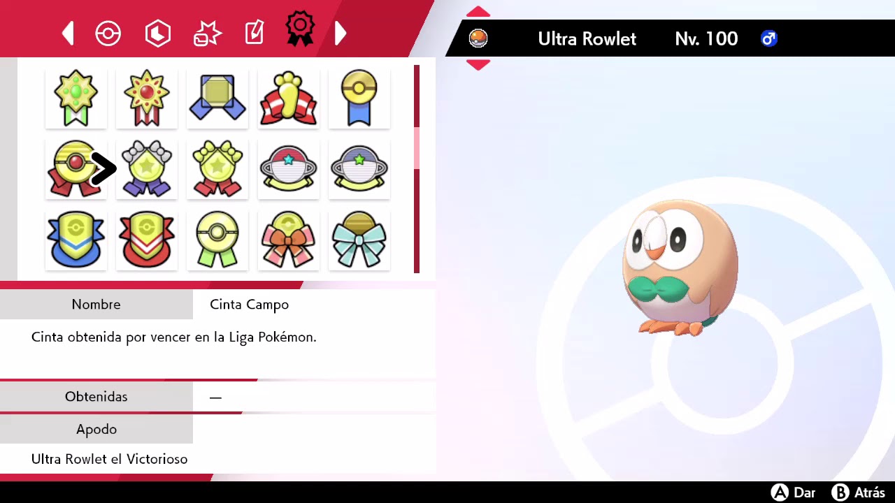 ¡Todos los apodos de cintas y emblemas en Pokémon Espada y Escudo!