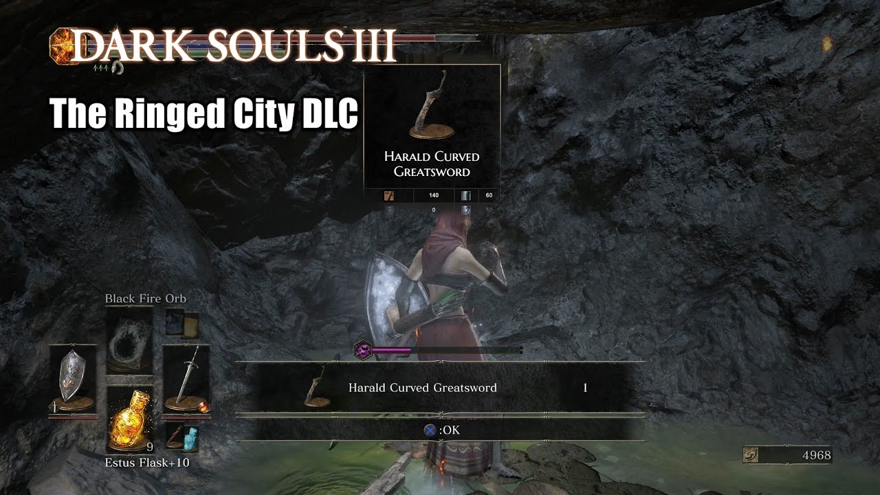 Harald Curved Greatsword Location Dark Soul 3 The Ringed City DLC