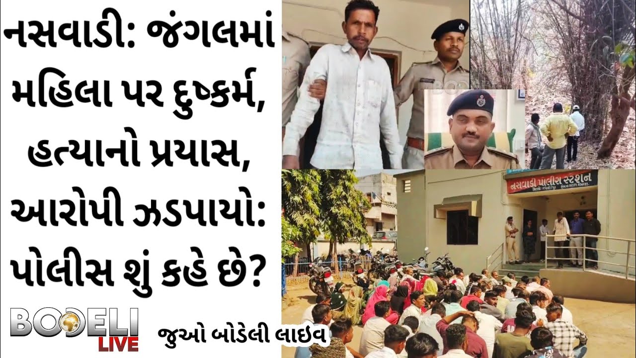 નસવાડી: જંગલમાં મહિલા પર દુષ્કર્મ, હત્યાનો પ્રયાસ, આરોપી ઝડપાયો: પોલીસ શું કહે છે? જુઓ બોડેલી લાઇવ