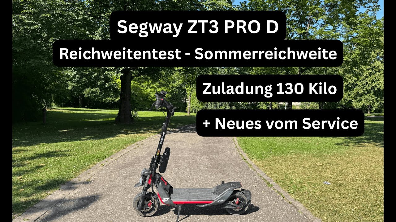 Segway ZT3 Pro D - Reichweitentest - Sommerreichweite mit 130 Kilo