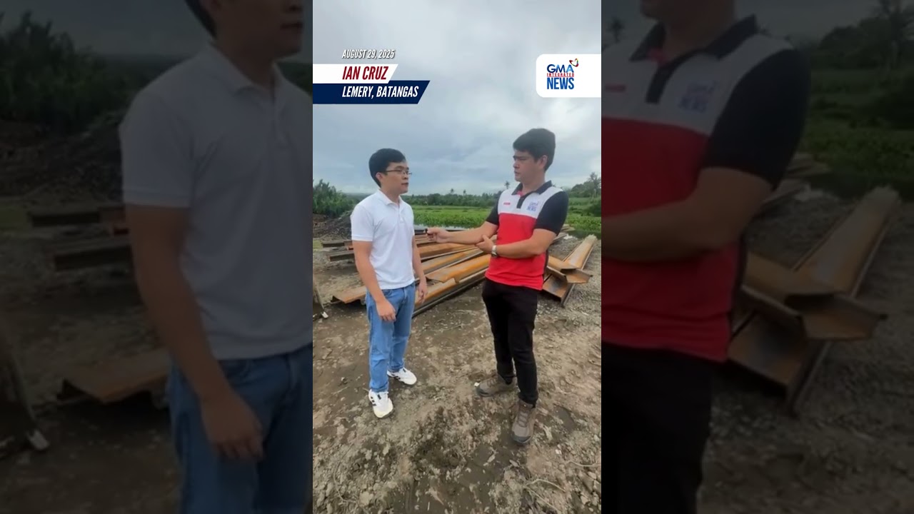 Ongoing flood control project sa Lemery, Batangas, ipinatigil | GMA Integrated News