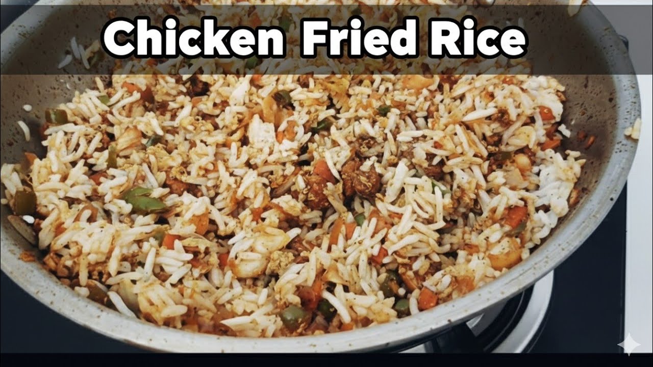 EASY CHICKEN FRIED RICE RECIPE|QUICK AND SIMPLE  FRIED RICE RECIPE@COOKBOOK