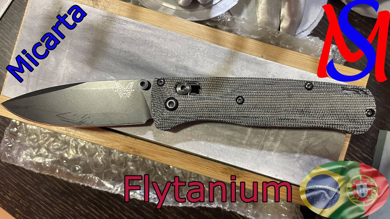 Talas da Flytanium em Micarta Cinza para Benchmade Bugout - Como substituir