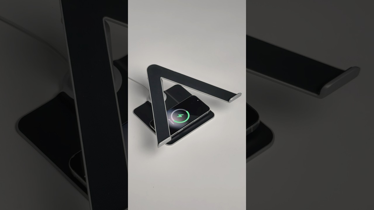 HiRise Pro: Charge iPhone, lift MacBook 6&rdquo;! Sleek & premium. #HiRisePro #MacBookStand #MagSafe