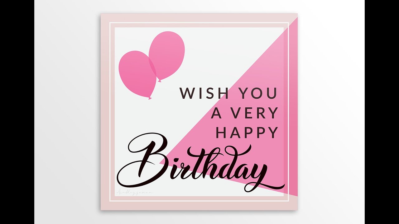 How to design Birthday Card in illustrator cc2019