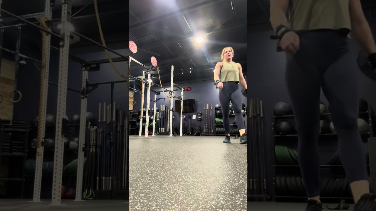 10 EMOM :30 HSW practice + 9 cal ski 