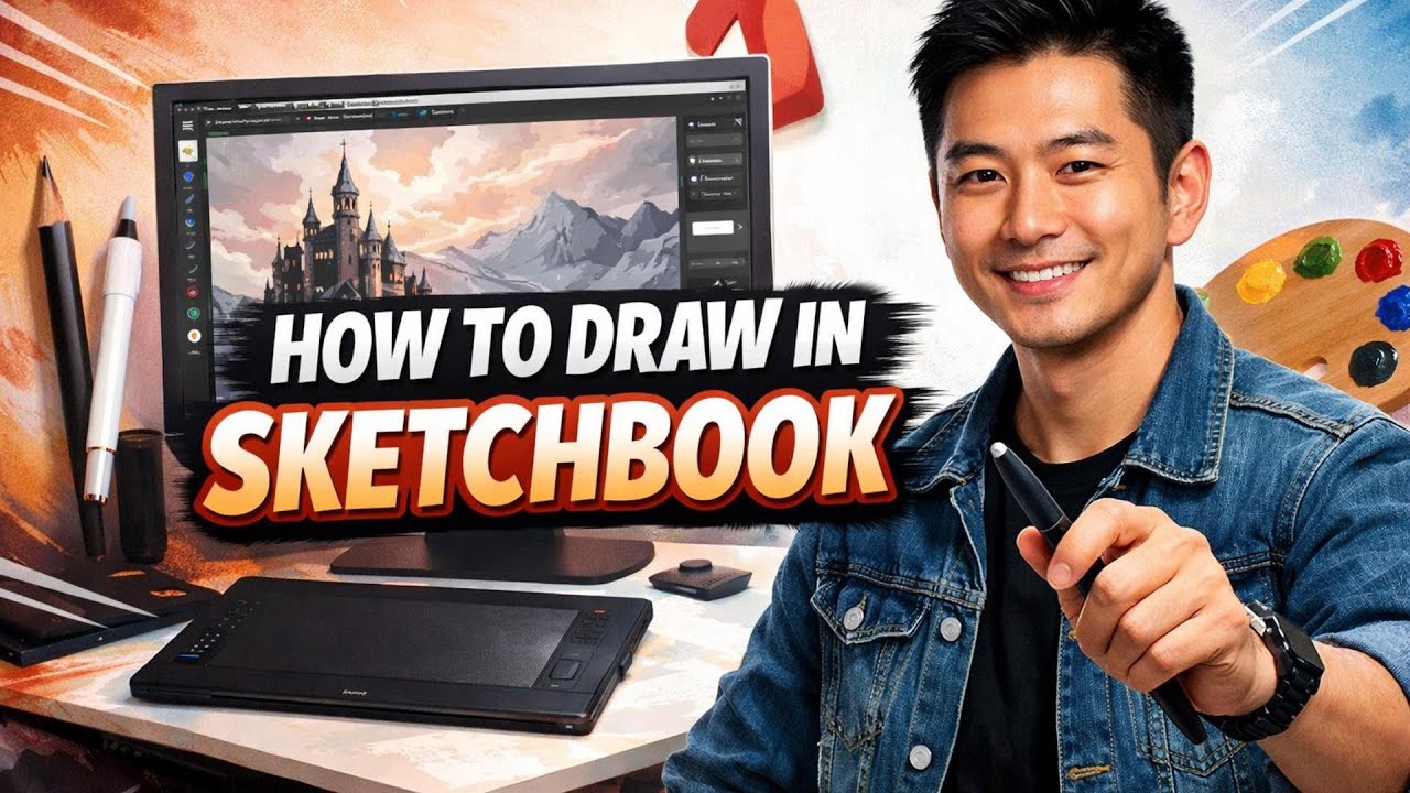 How to DRAW in Sketchbook (Step by Step)