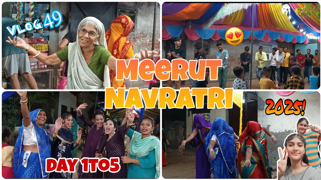 😊👍Meerut, Navratri garba 2025!#trending #youtube #youtubevlog #garba #meerut #chhayabenvlog28 #vlog 