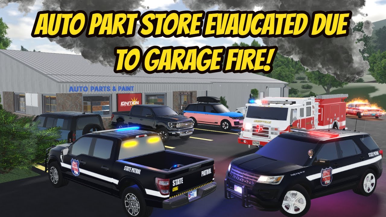 Greenville, Wisc Roblox l *MASSIVE* Auto Part Store FIRE Evacuation Roleplay