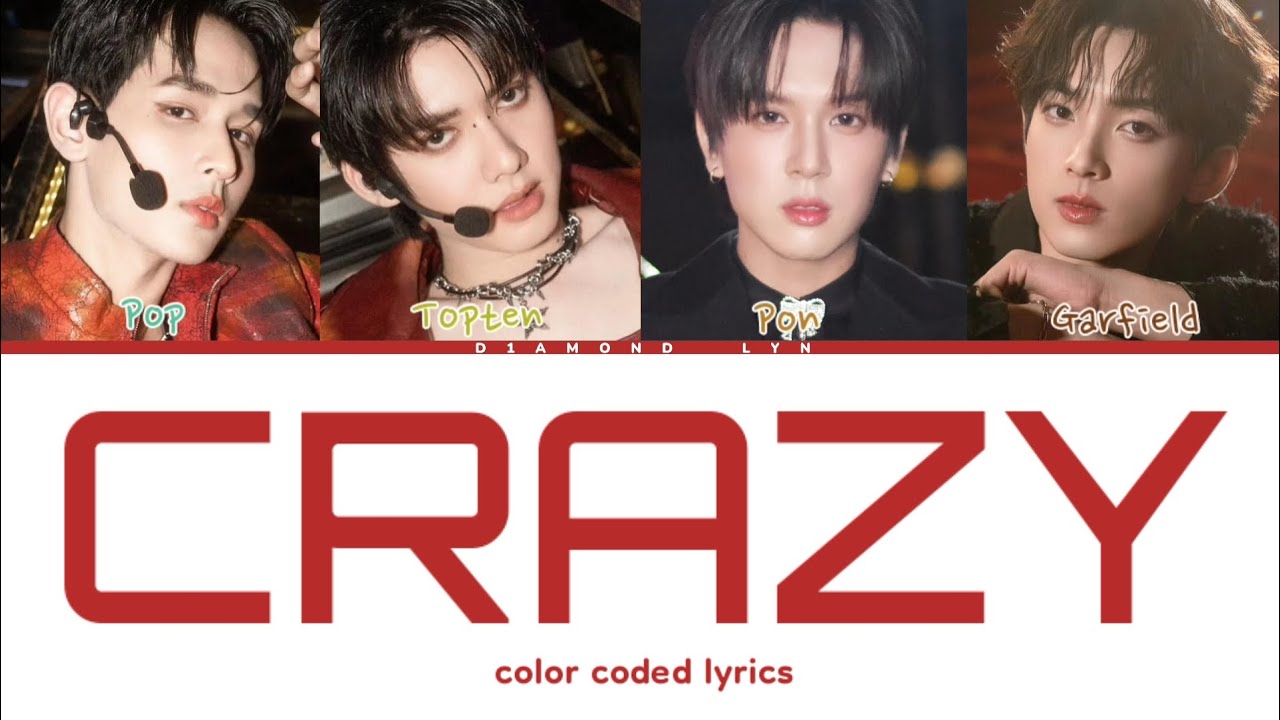 จะ CRAZY (CRAZY OVER YOU) - PON x GARFIELD x TOPTEN x POP | Thai|Rom|Eng|Lyrics