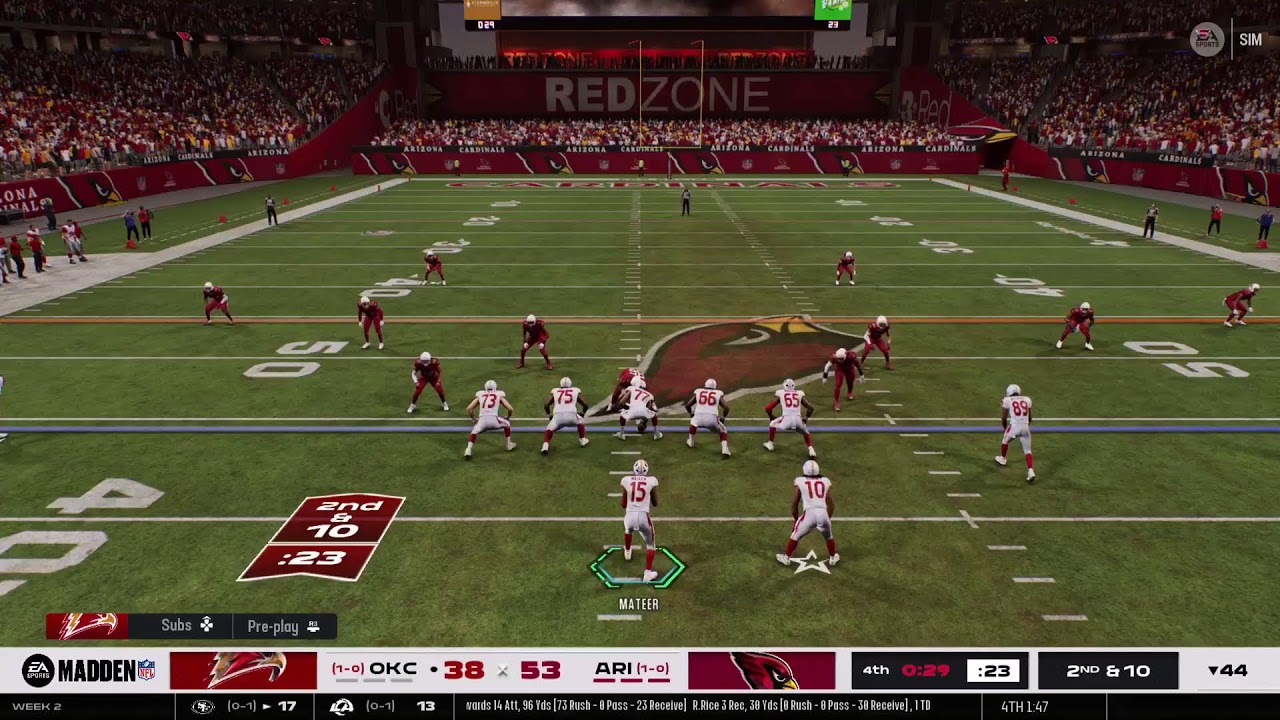 RML26 TB12 ThunderBirds vs Cardinals wk 2
