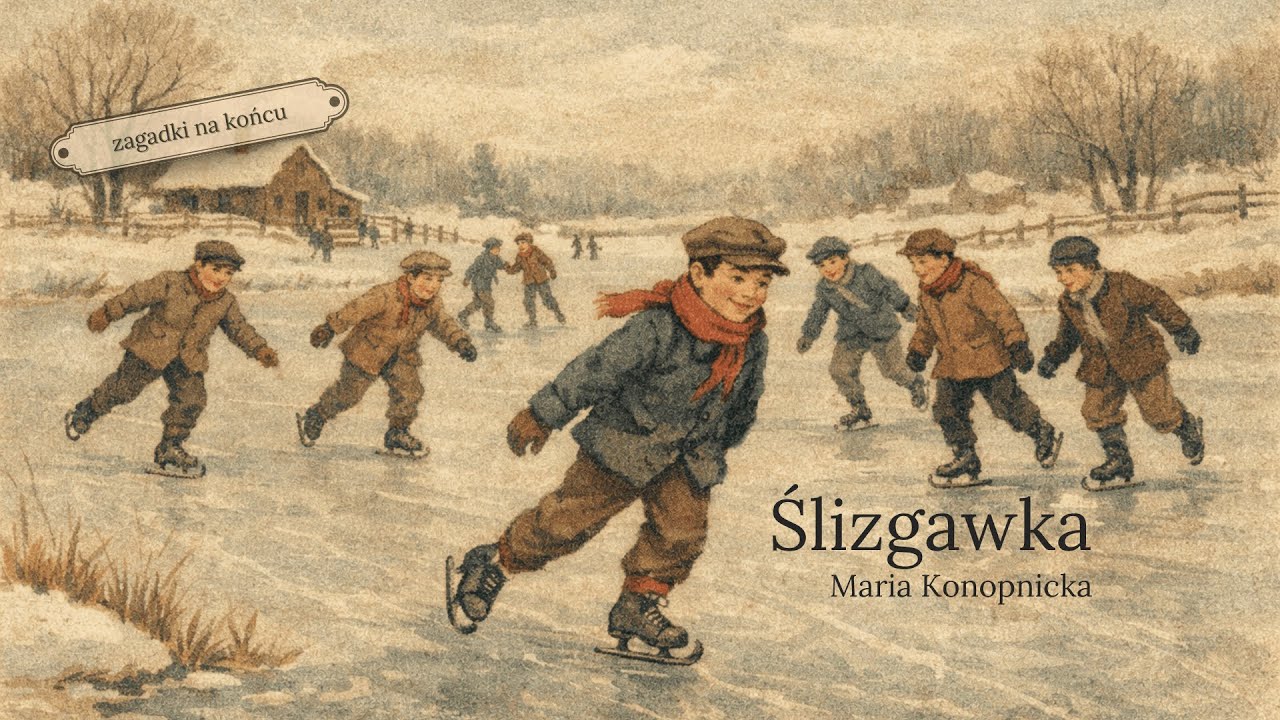 Ślizgawka - Maria Konopnicka📖❄️ wiersz dla dzieci z zagadkami | Retro Bajki