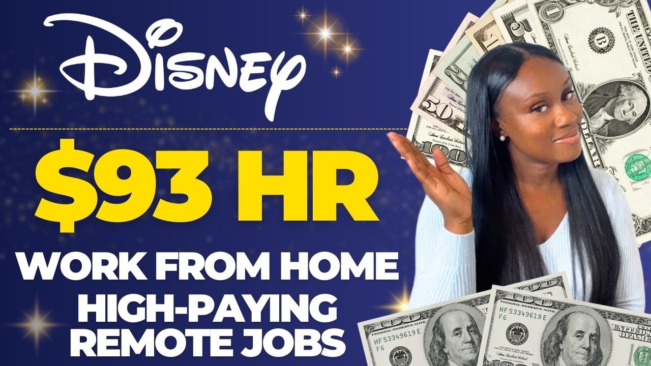 DISNEY REMOTE JOBS | MAKE $3,720/WK | 5 REMOTE JOBS | NO DEGREE REMOTE JOBS