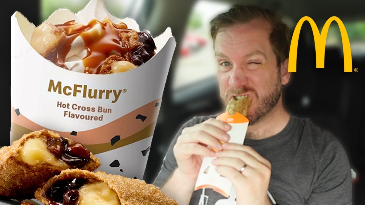 Hot Cross Bun Pie + McFlurry at McDonald's