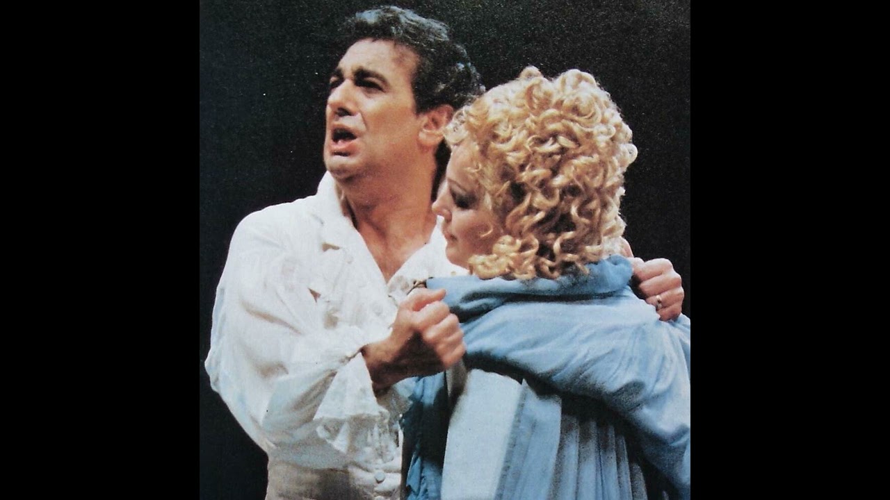 Katia Ricciarelli Placido Domingo Giordano Andr&eacute; Chenier Salvo una madre Versailles 13 07 1989