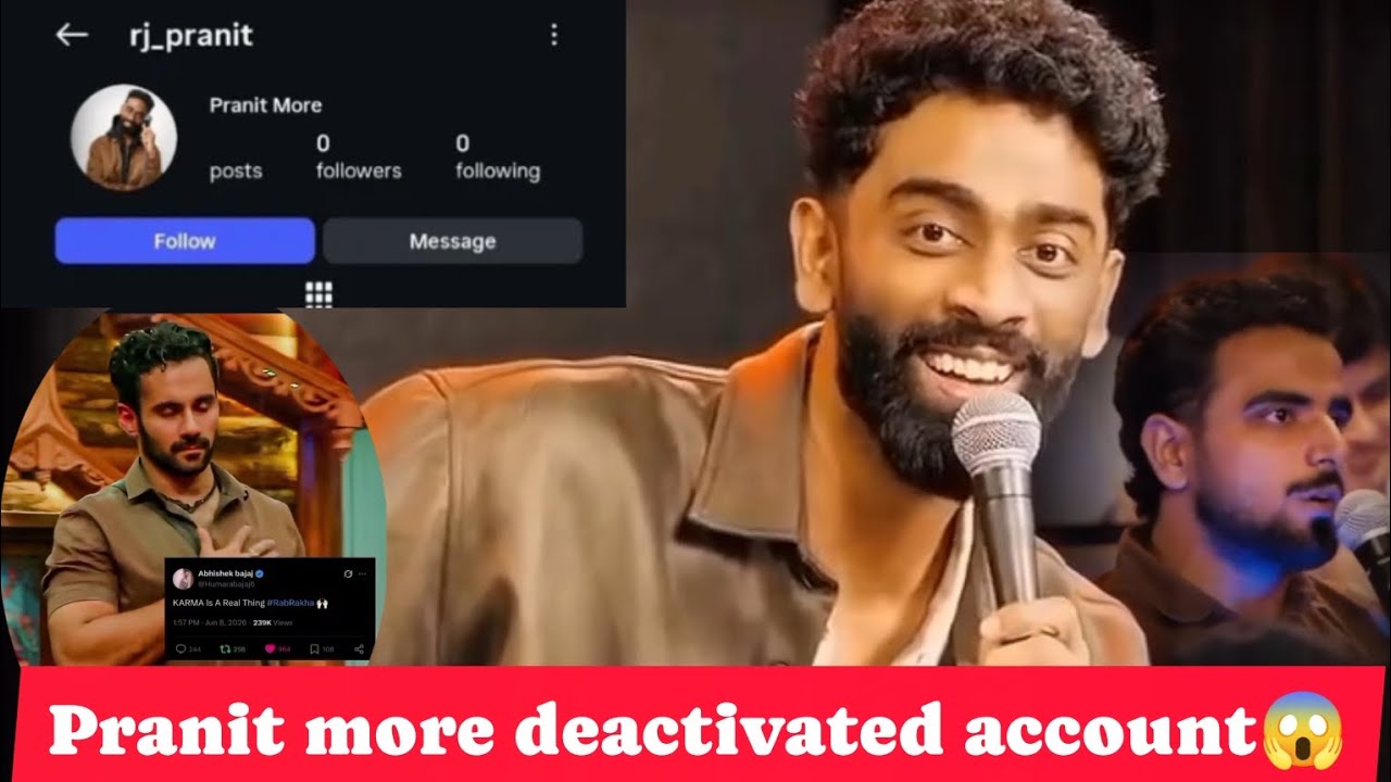 PRANIT MORE FACING HATE FROM AUDIENCE, CREATORS &CELEBRITES and DEACTIVATED ACCOUNT 😱