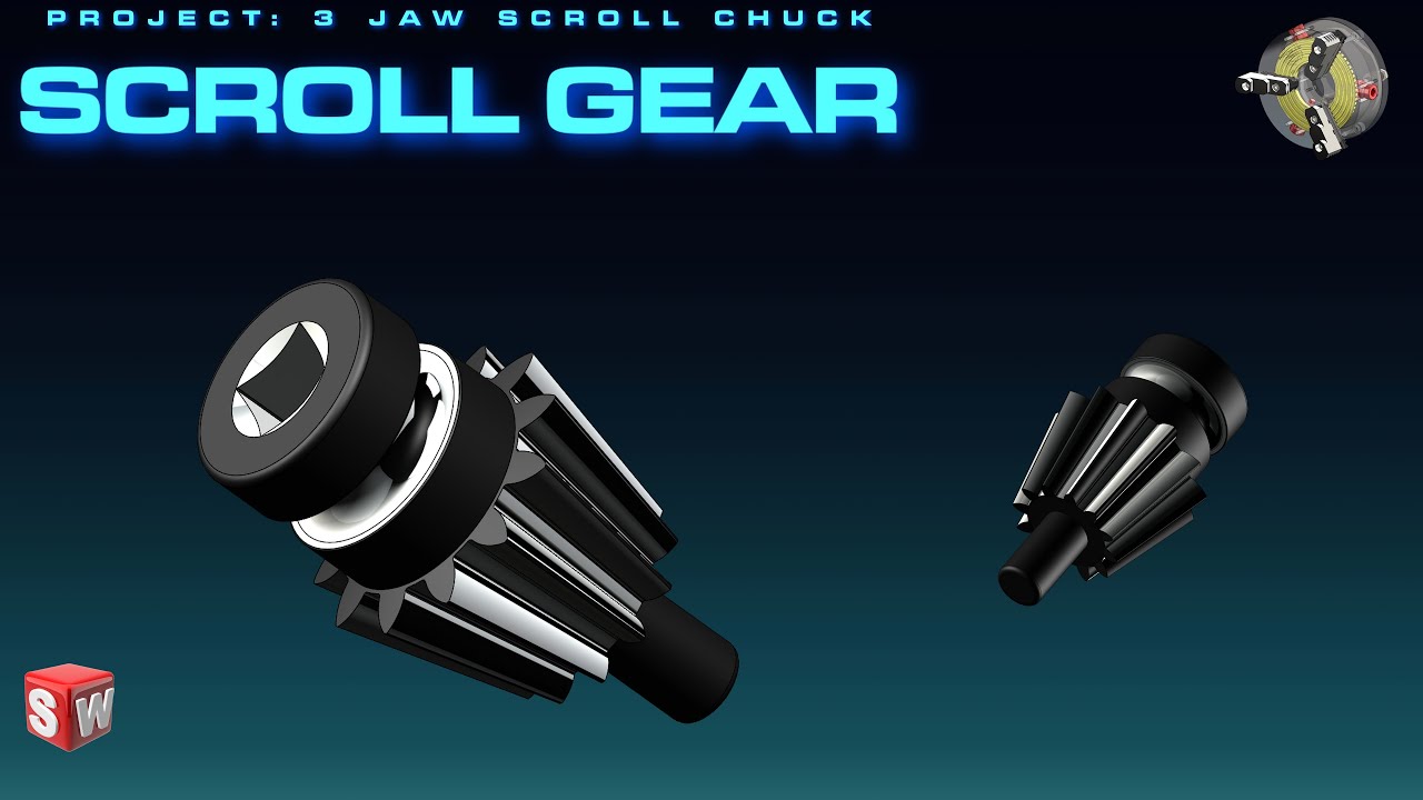 3 Jaw Scroll Chuck | SolidWorks Project - Scroll Gear