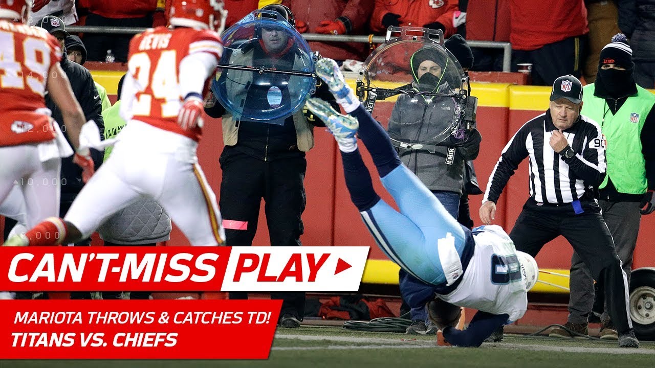 Marcus Mariota Throws a TD to HIMSELF on this Crazy Play! 🦄 | Can't-Miss Play | NFL Wild Card HLs