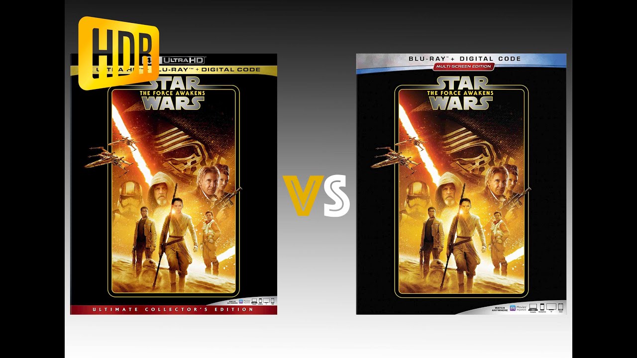 ▶ Comparison of Star Wars: Episode VII - The Force Awakens 4K (4K DI) HDR10 vs Regular Version