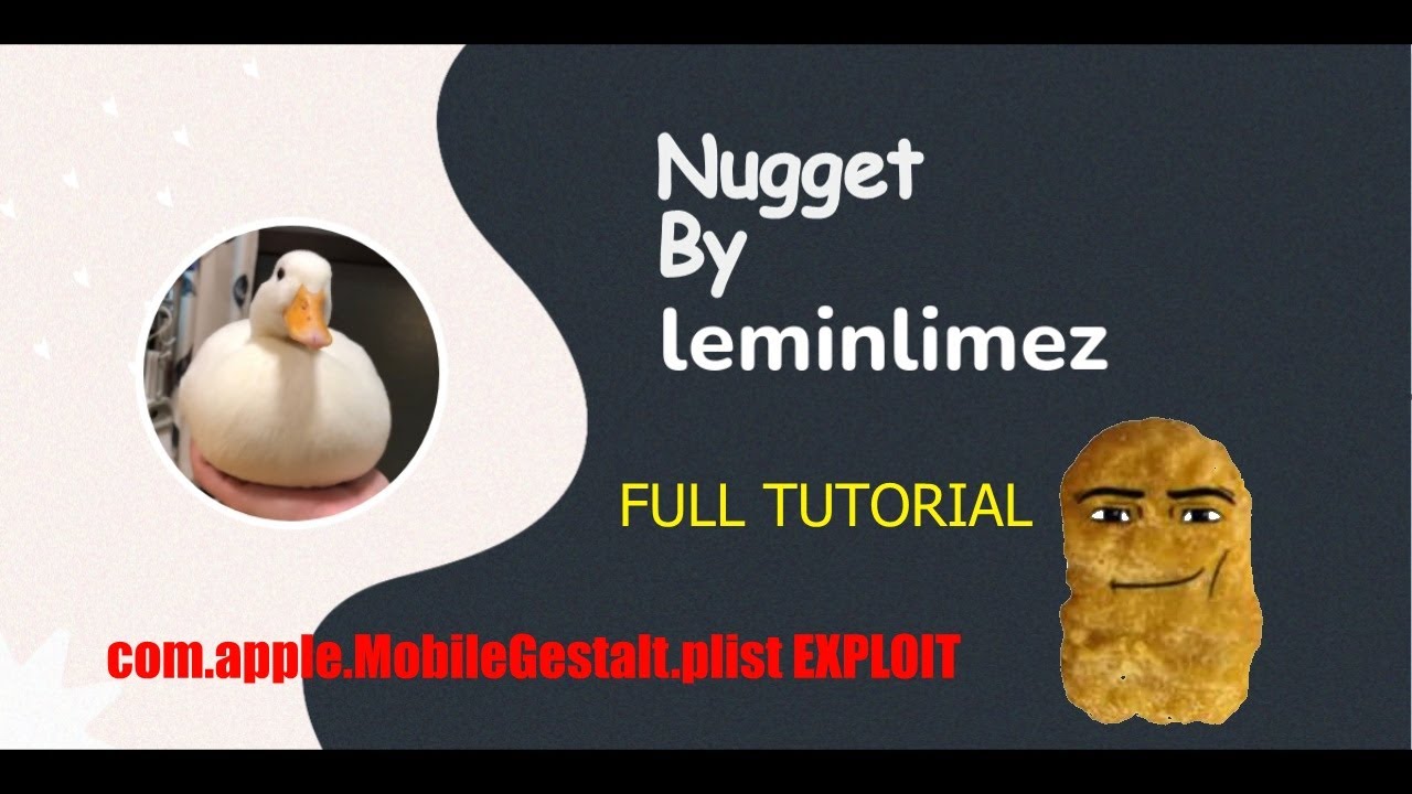 Nugget iPhone MobileGestalt.plist exploit tutorial!