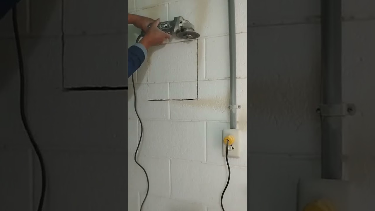 How to drill a kitchen wall for exhaust fan #shorts