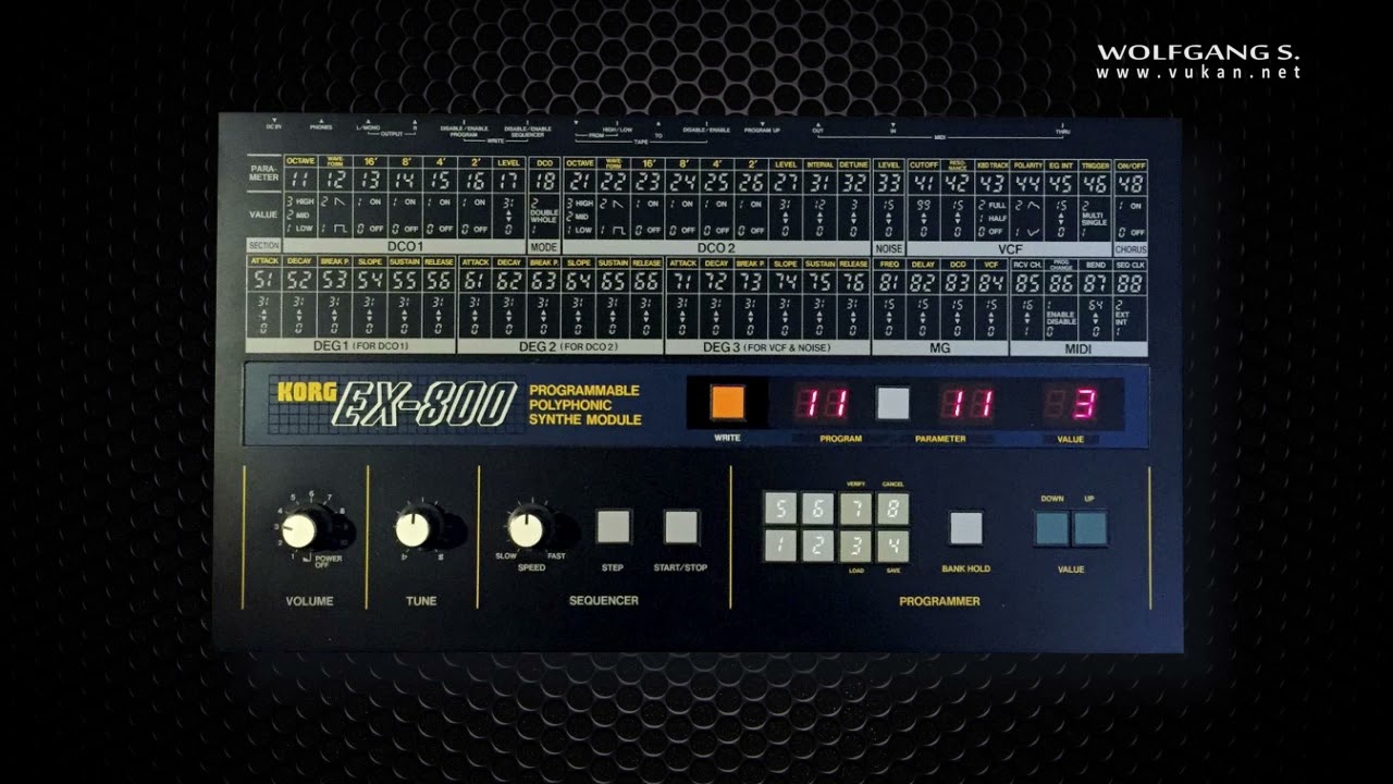 Korg EX-800 - Presets Demo (Sounds Only)