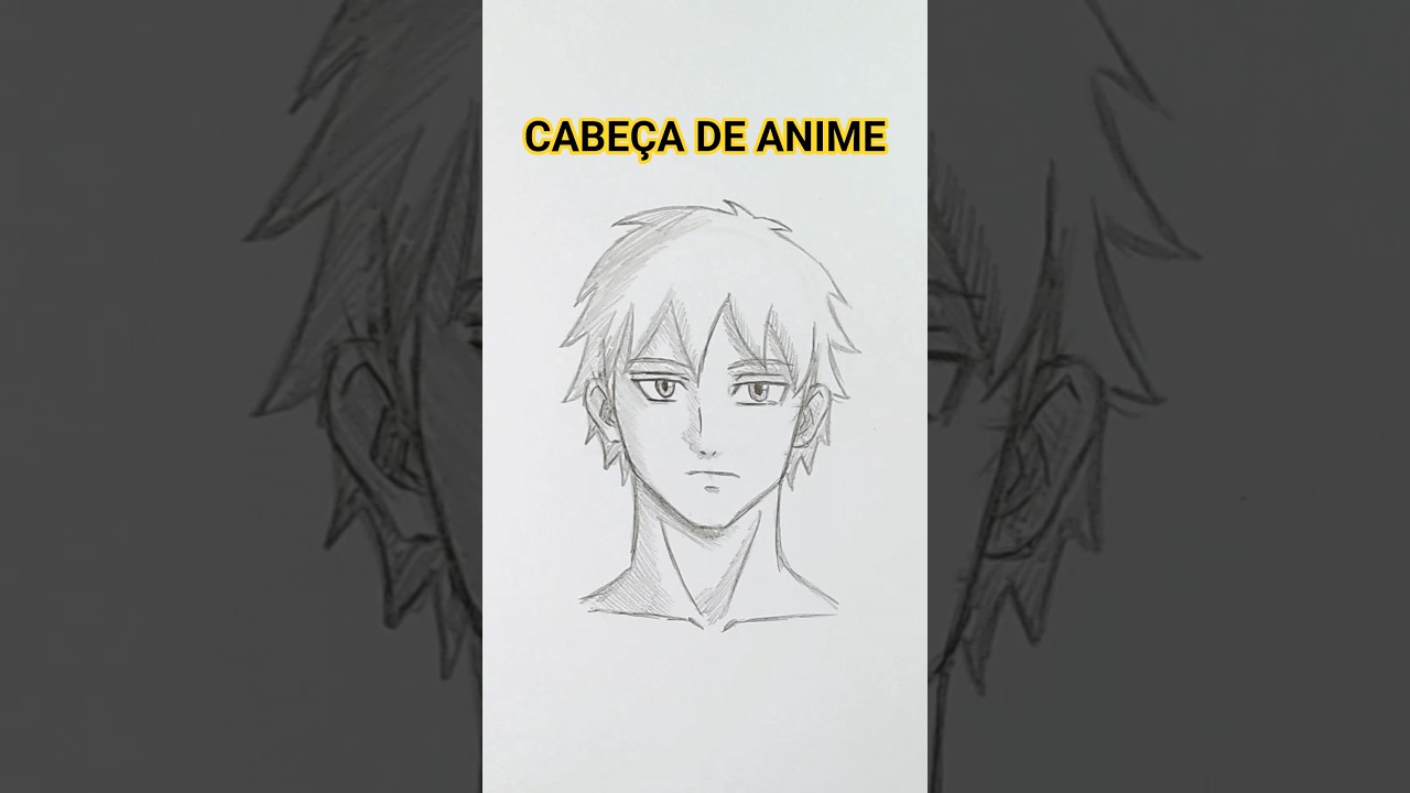 Como Desenhar Cabe&ccedil;a de Anime de Frente (passo a passo)