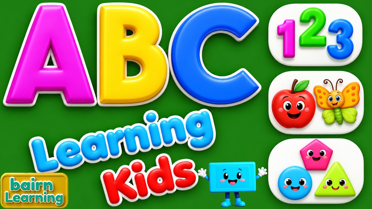 Toddler Learning Videos For 5 Year Olds | ABCs, 123s Shapes, and Nursery Rhymes
