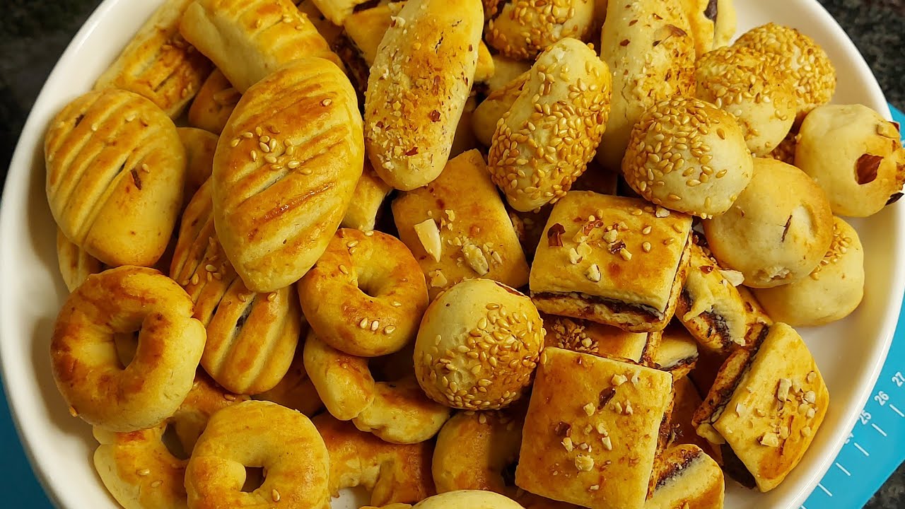 بيتيفور بالتمر ب4 اشكال ضيافه مميزه للعيد مع عجينة السابليه الفاخر من مطبخ خلود