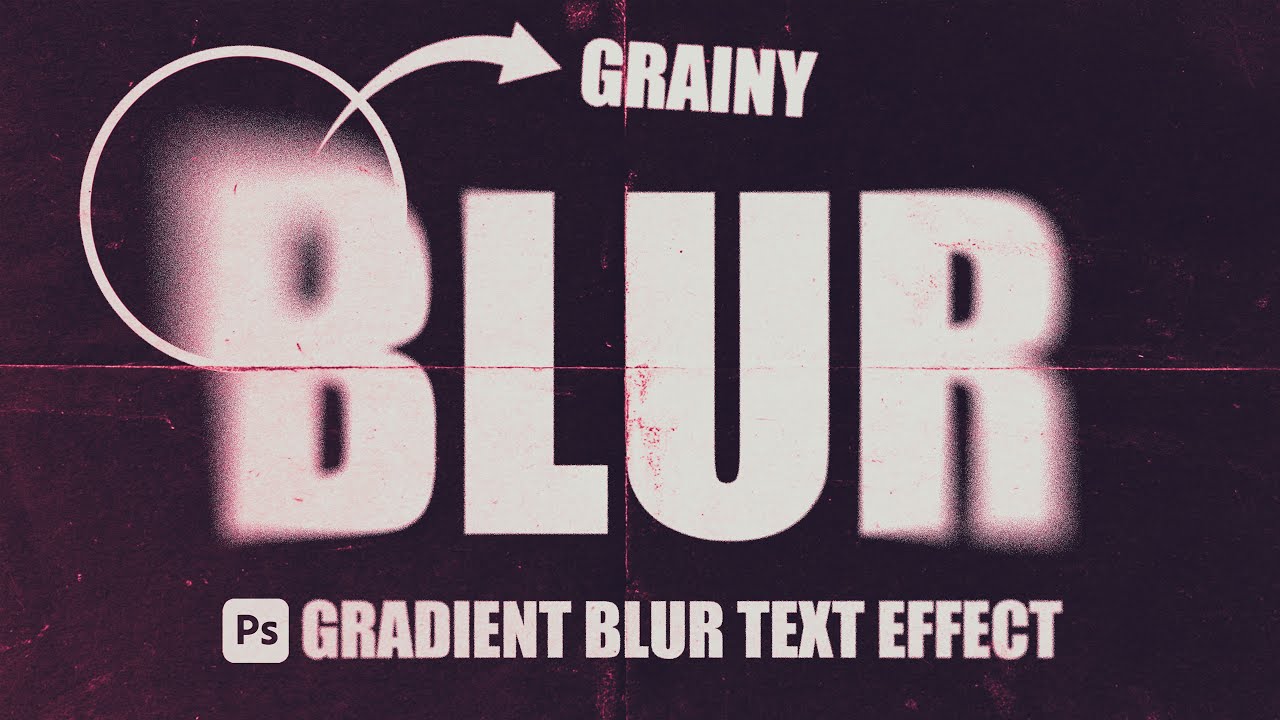 BLUR EFFECT para texto en Photoshop | EN MENOS DE 5 MINUTOS