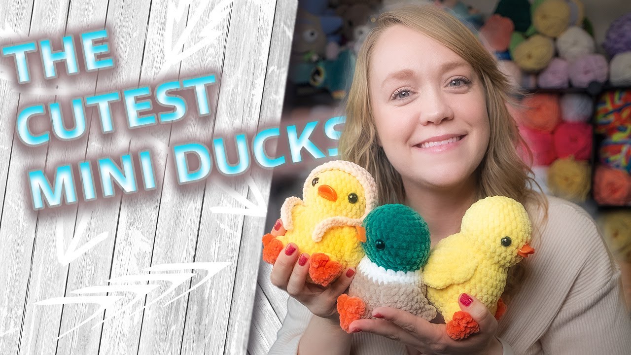 Crochet Mini Duck in a Bonnet! 🦆💖