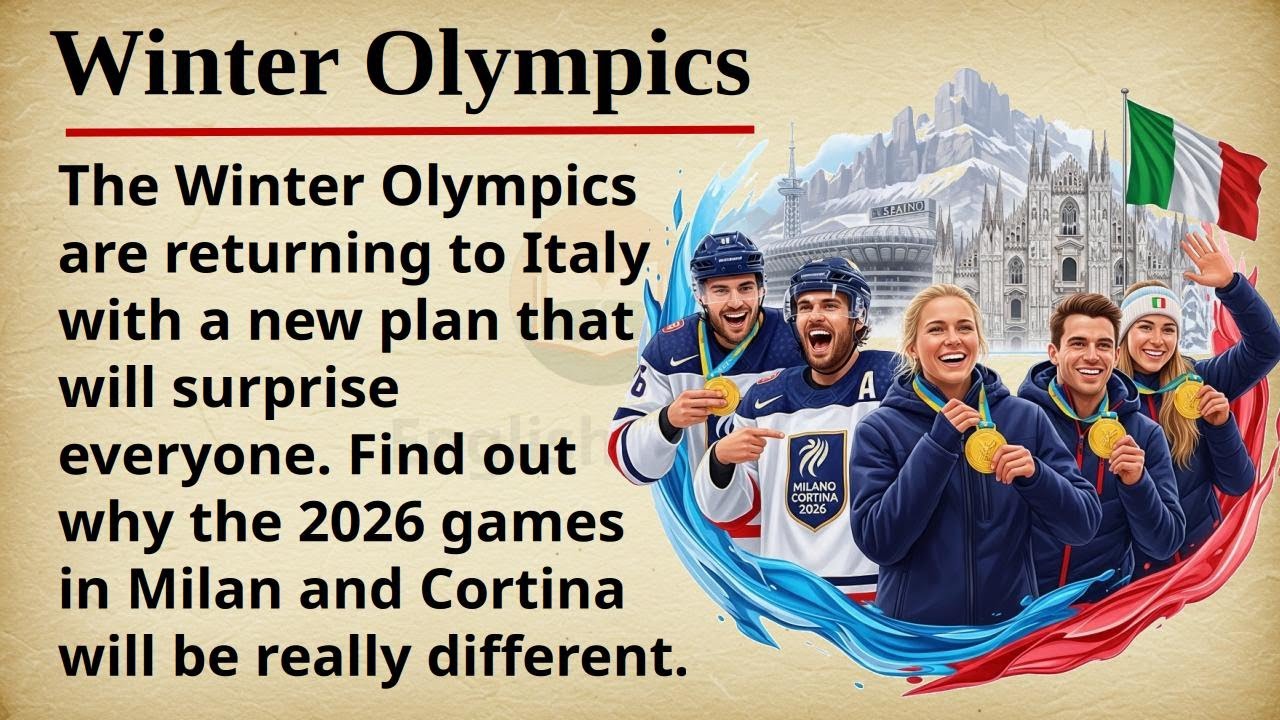 Winter Olympics ❄️⛷️🏅 || Learn English Through Story Level 2 || Graded Reader 🎧
