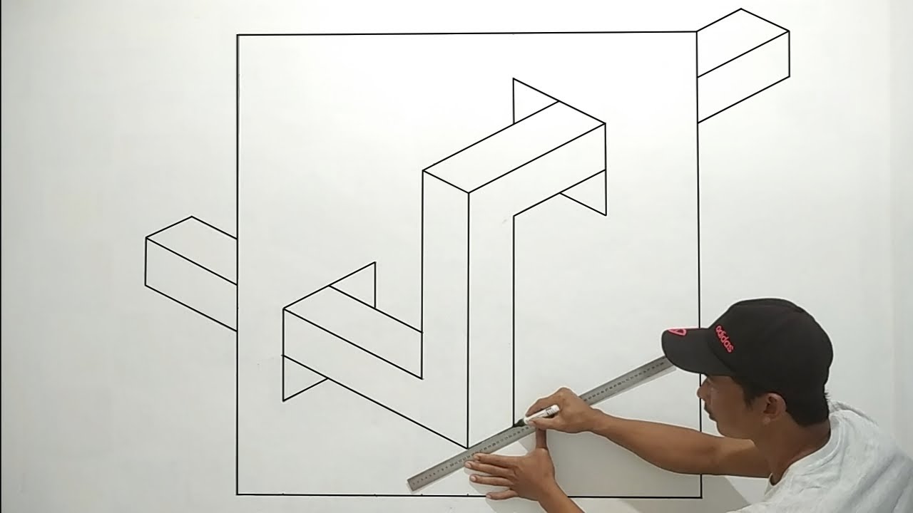 3D OPTICAL ILLUSION 3 DIMENSI WALL PAINTING || GAMBAR EFFECT 3D