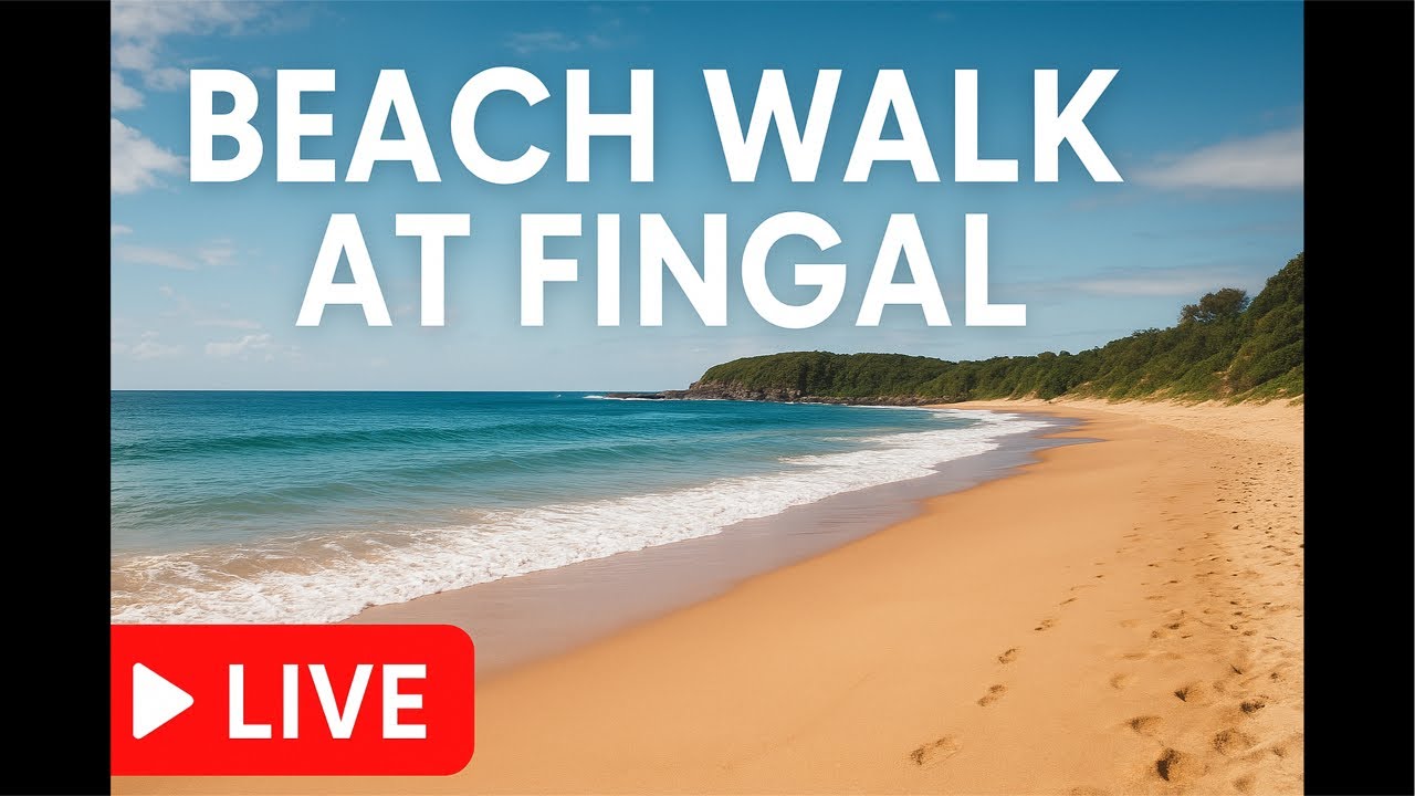 🚶&zwj;♂️ Walking the Most Beautiful Beach in Australia | LIVE at Fingal 🌊