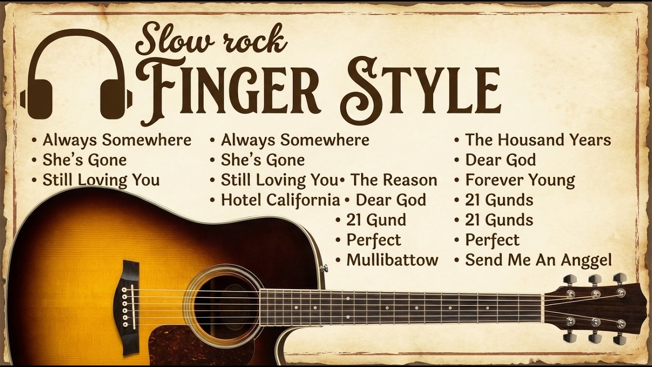 Legendary 70s&ndash;80s Slow Rock Fingerstyle, Deep Emotional Guitar Journey, Relaxing Instrumental Guitar