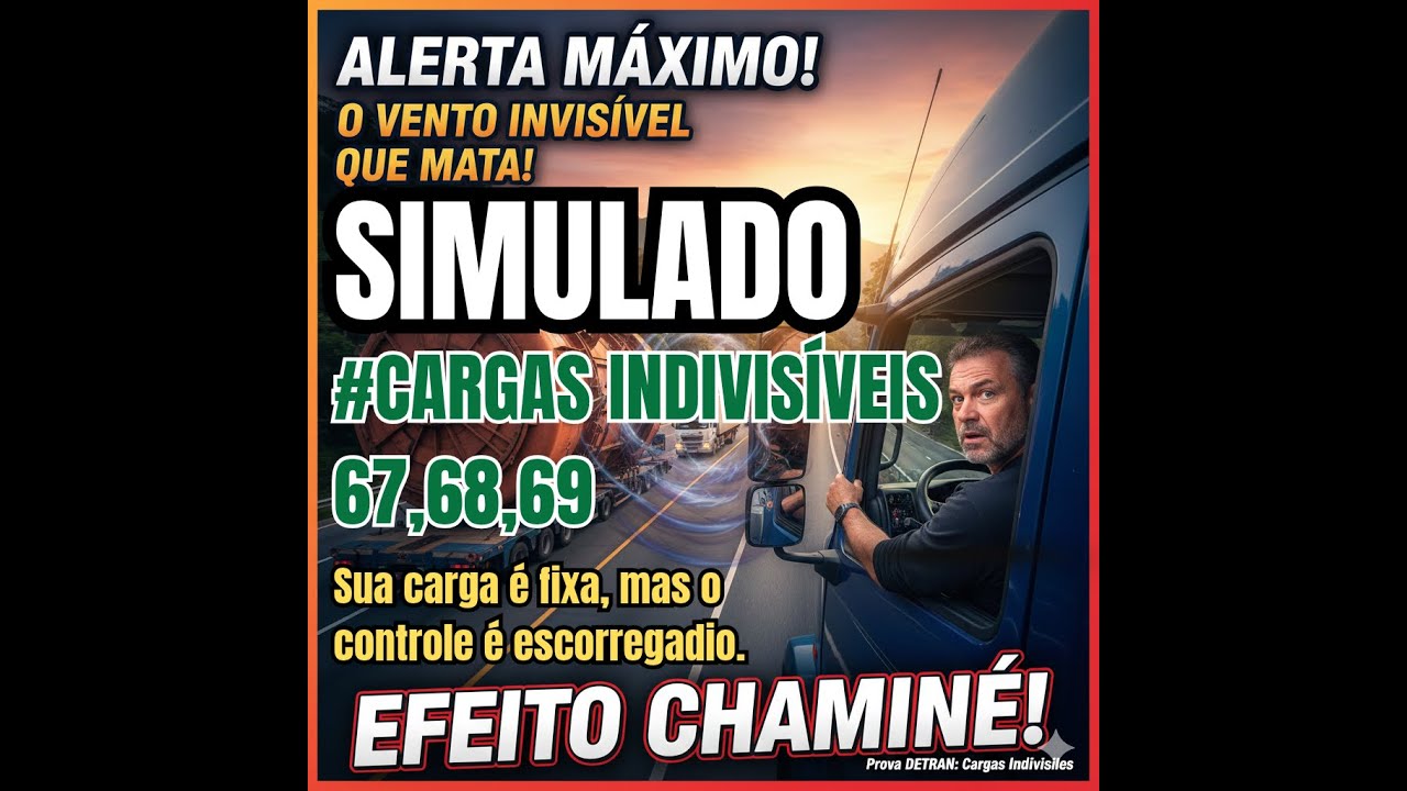 #CARGAS INDIVISÍVEIS 67,68,69 - PASSE de Primeira! 🏆 Simulado OFICIAL DETRAN (3 Questões Essenciais)
