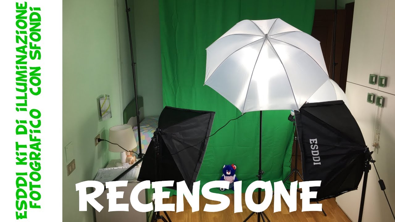Miglior kit studio fotografico economico per YouTube, illuminazione, softbox, green screen e fondali