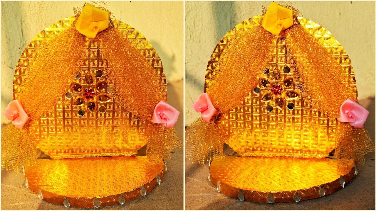 Simple Ganpati & Saraswati Puja Decor For Home✨️🌼🌸