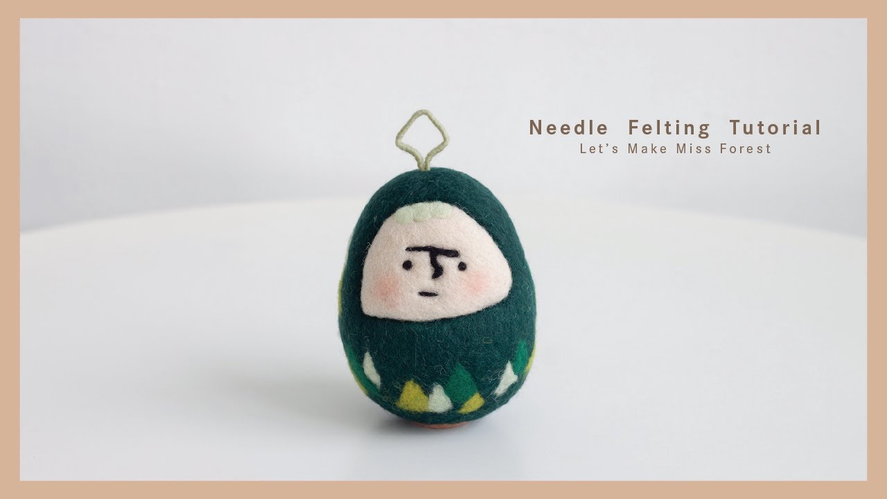 How I Needle Felt a MISS EARTH 地球少女的製作過程 | Studio Vlog |  une felt 羊毛氈